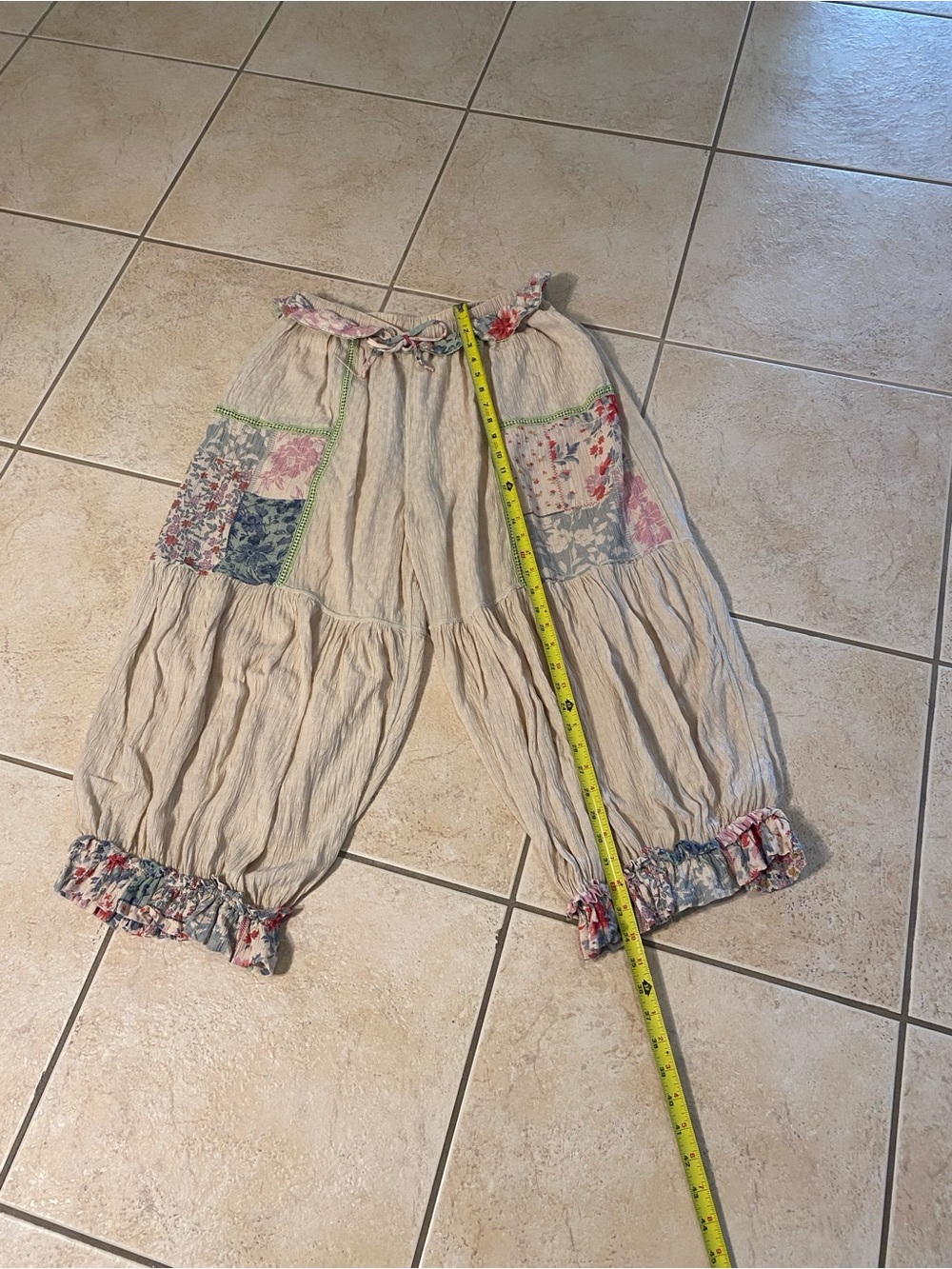 Free People Patchwork Bloomer Pantaloon Pants - Picture 5 of 11